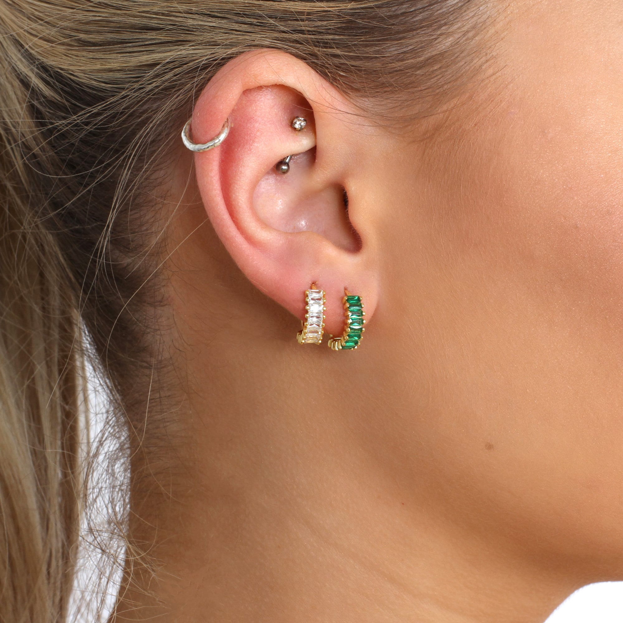 Orecchini Piccoli in Oro e Argento | Chiara Jewels