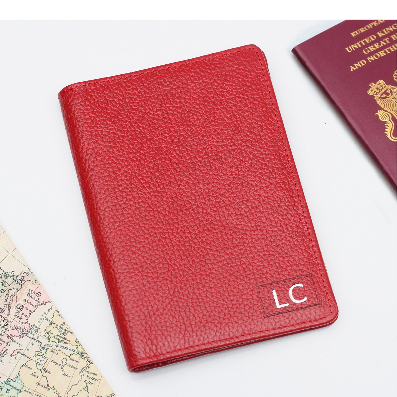 Personalised Recycled Leather Passport Holder Travel Etsy UK