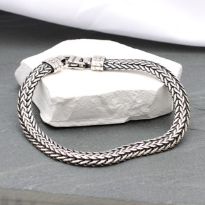 Men's Heavy Silver Bracelet