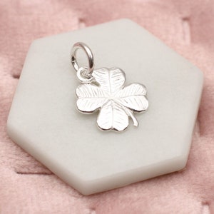 18ct Gold Plated Or Sterling Silver Lucky Four Leaf Clover Charm