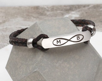 Men's Infinity Message ID Bracelet