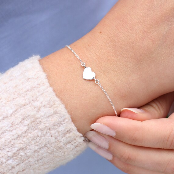 Personalised heart bracelet sale