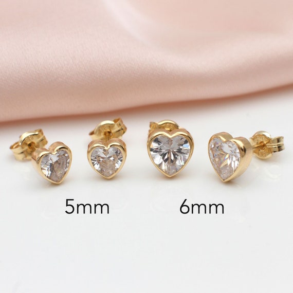 Katy Craig Ltd Set 4 Paia Orecchini Argento 925 A Cuore Con Zirconi Cubici, In Confezione Regalo