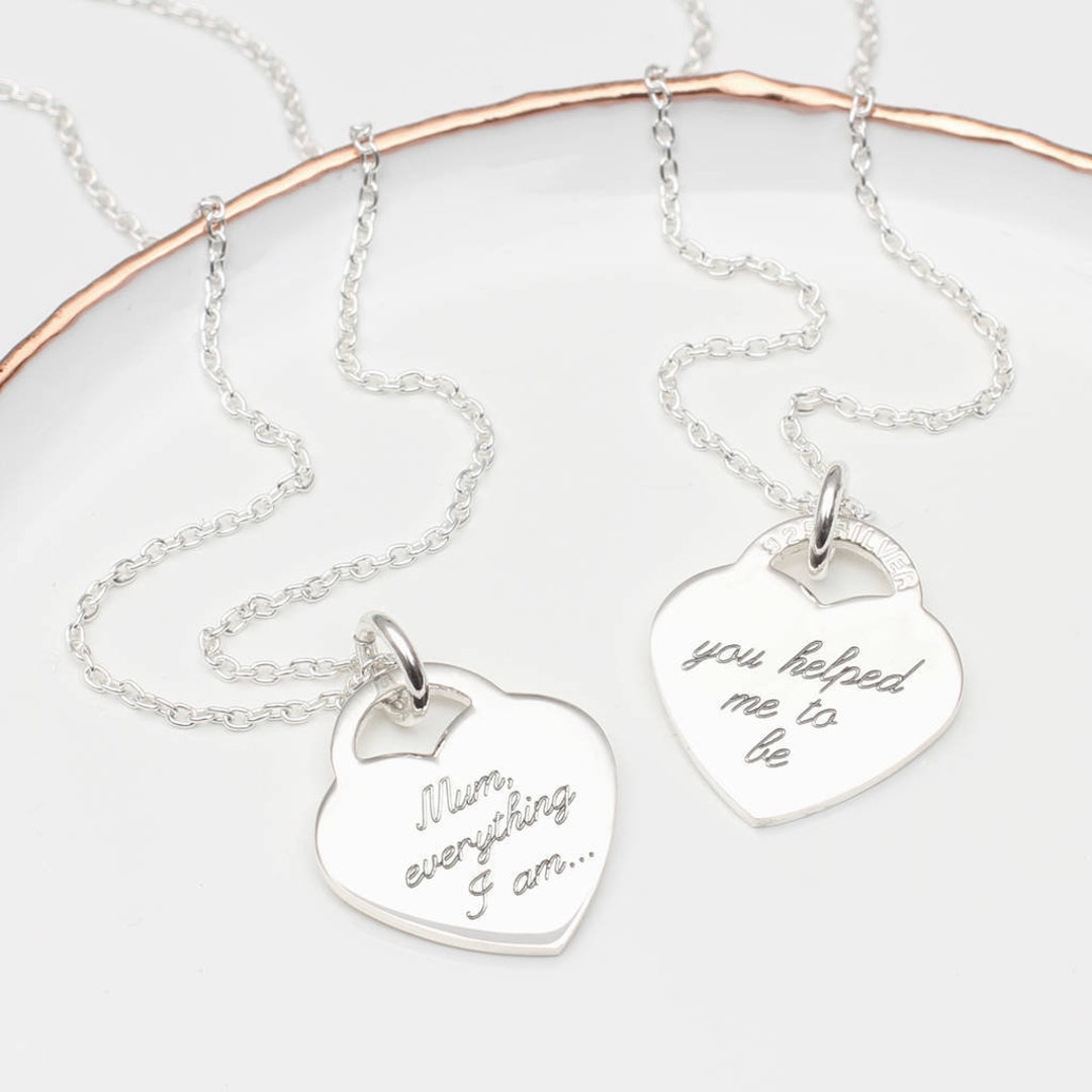 Silver Message Necklace - Etsy UK