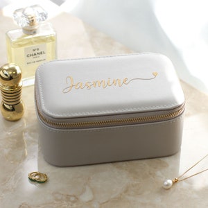 Personalised Faux Leather Travel Jewellery Box