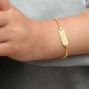 Personalisiertes Gold Taufarmband Taufe Baby Armband Bild 3