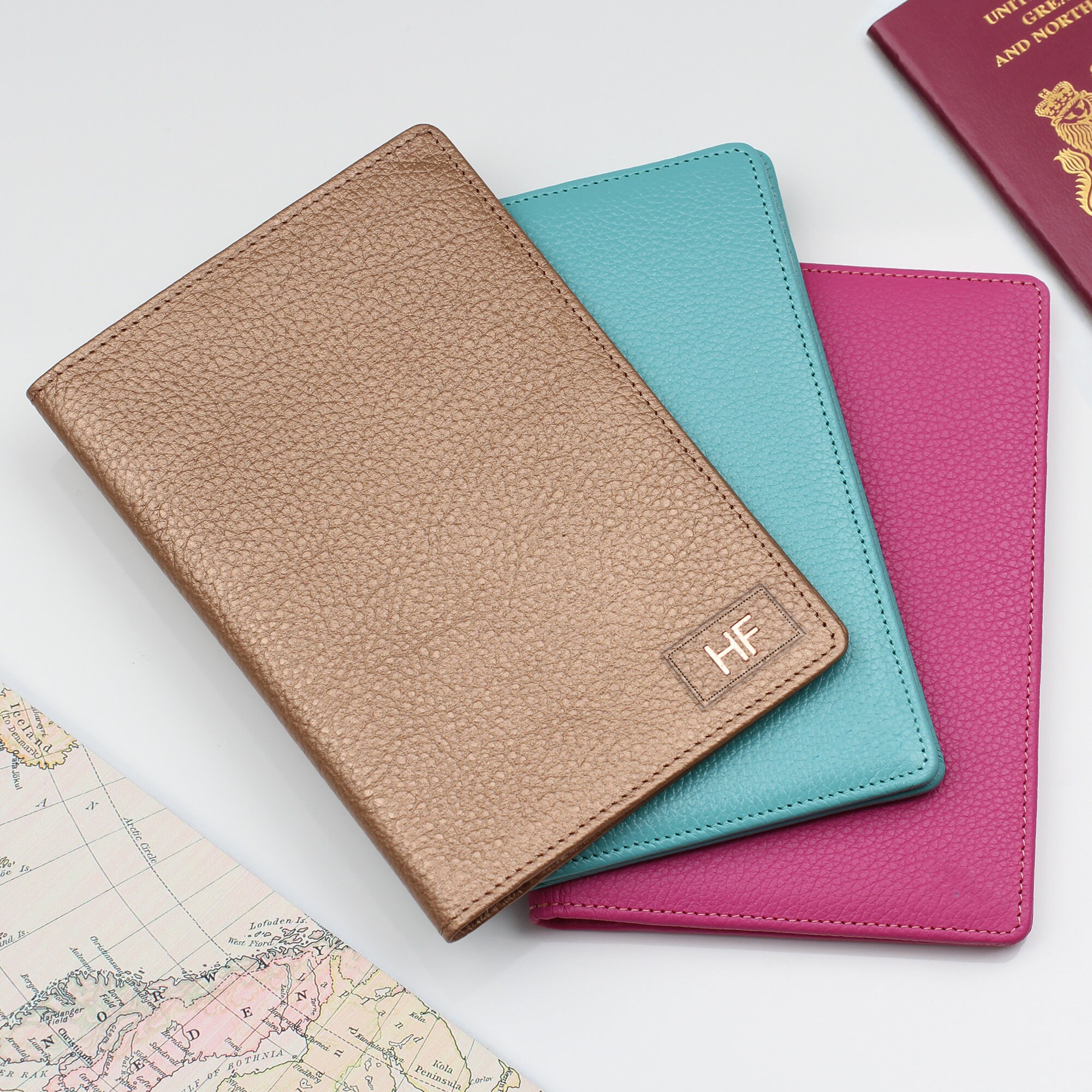 Personalised Recycled Leather Passport Holder Travel Etsy UK