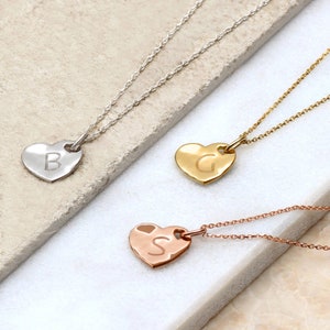 18ct Gold Plated or Silver Mini Molten Heart Necklace