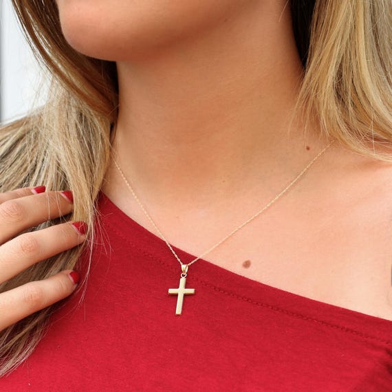 D Dongjiangjin Gift Collana Con Croce Infinita In Oro Rosa, Regalo