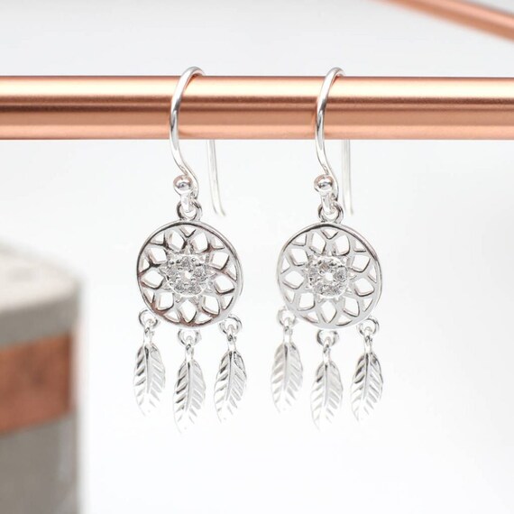 Dream catcher earrings sterling silver clearance