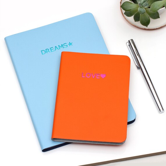 Personalised Name/word Leather Embossed Notebook Etsy UK