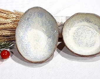 Salad bowls round or oval, handmade dinner service "Flower of Gobi®"