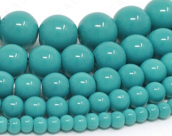 5072 20 teal green Czech glass fire polished beads 8mm