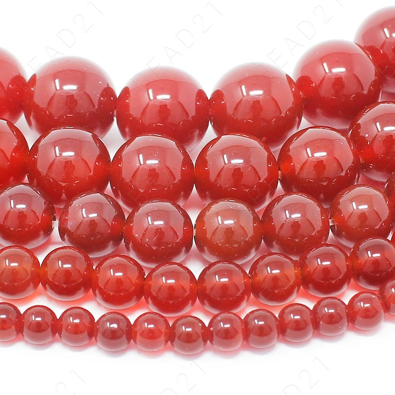 Fil De Corniole Rouge Naturelle Facettée 4mm - Lot De 2 X 37cm Pour Création