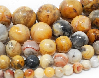 Crazy Lace Agate Beads Natural Gemstone Round Loose - 4mm 6mm 8mm 10mm 12mm - 15.5" Strand