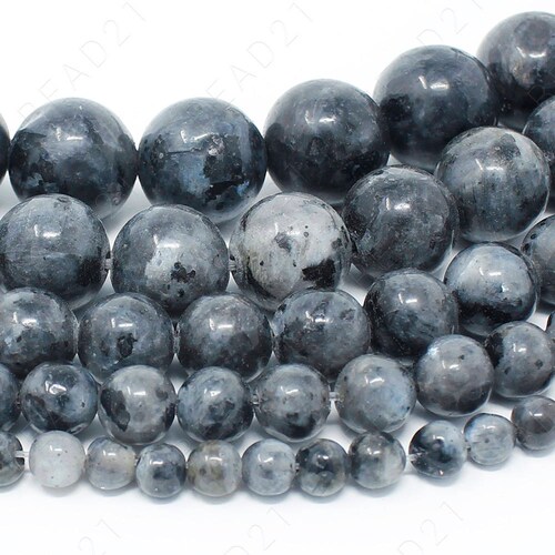 Blue Sponge Quartz Beads Natural Gemstone Round Loose 4mm Etsy