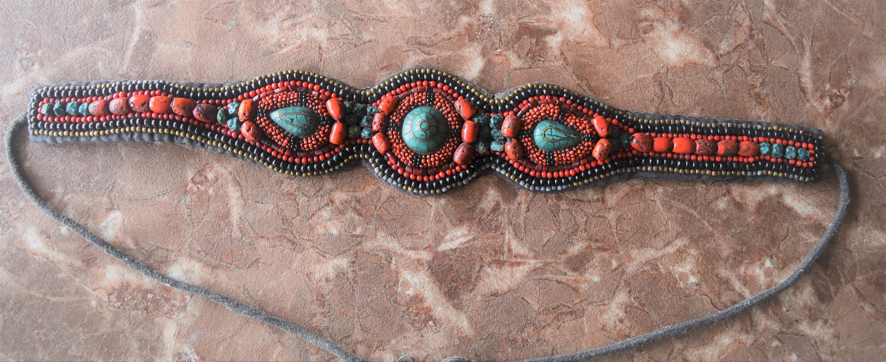 Handmade colorful beaded belt Etsy