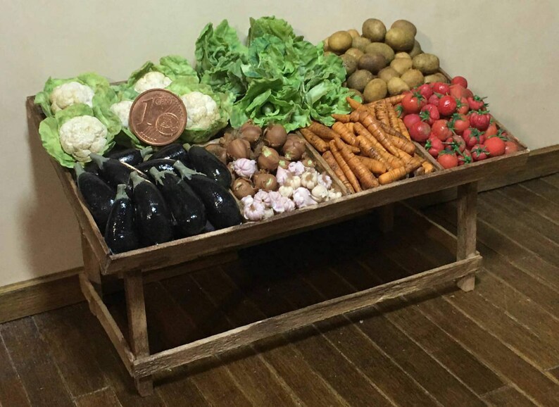 Skalieren Sie handgefertigte Gemüse Stand Miniatur 01:12 | Etsy