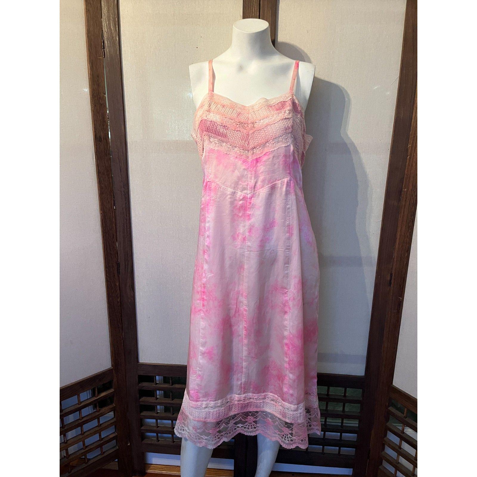 open lace back dress Deadstock Y2K Betsey Johnson Pink Mini Slip Dress—[S/M] – mahshu main image 1