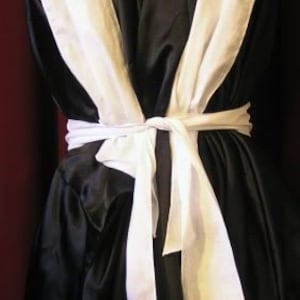 Full Magenta maid costume. Dress cap and apron image 3
