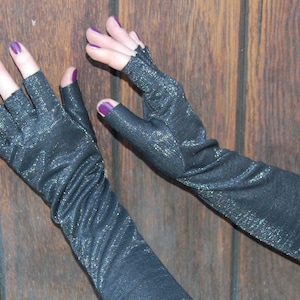 Rocky horror picture show Frank N Furter Sweet transvestite Gloves black or blue  RHPS