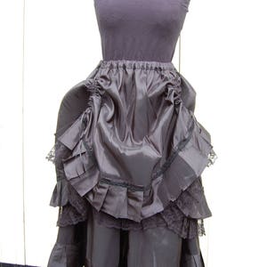 Steampunk Skirt, Pirate Wench in Black Taffeta