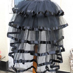 Black Burlesque Net Bustle with Black Ribbon image 4