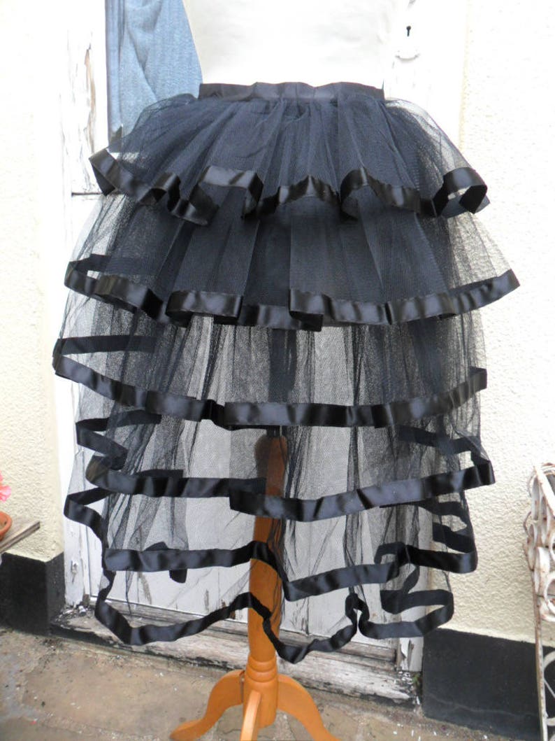 Black Burlesque Net Bustle with Black Ribbon image 4