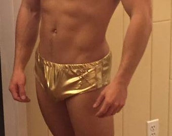 Rocky horror picture show Rocky shorts gold shadow play costume