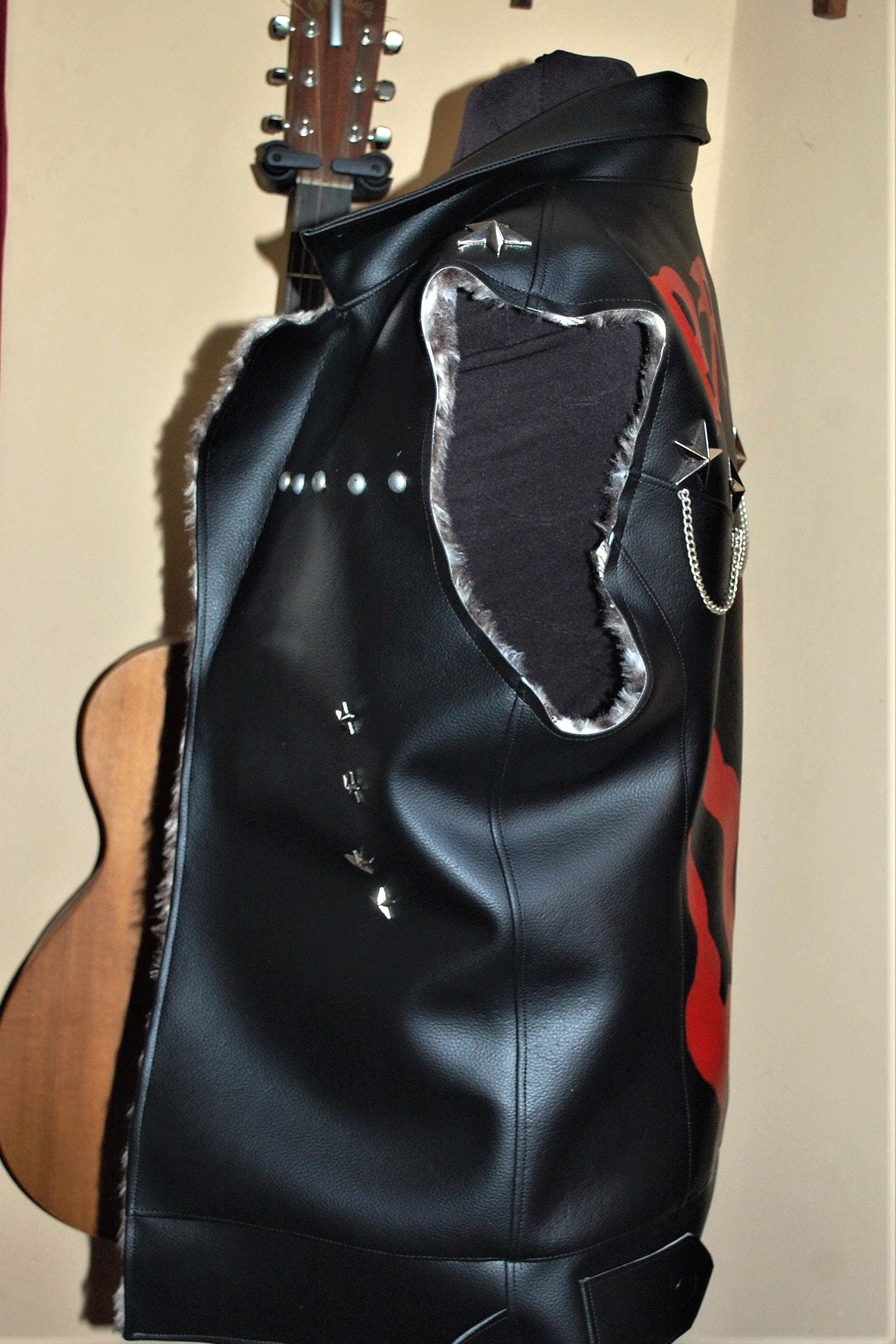 Gilet XL en cuir de porc véritable de Rocky Ranch Hides avec patch
