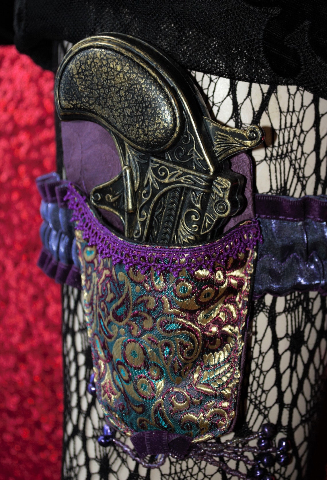 Steampunk accessories garter gun holster bells Etsy