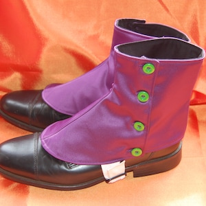 Joker spats cosplay costume, purple spats