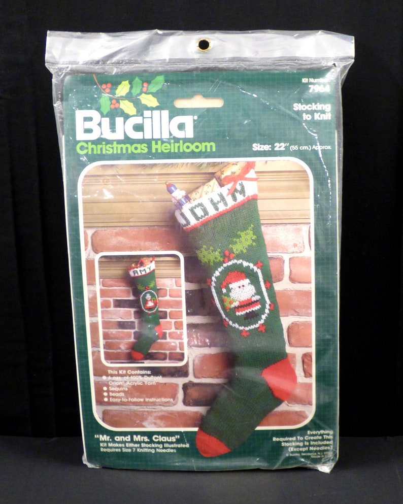 Bucilla Mr And Mrs Claus Decorating Tree Felt Sequin Stocking Kit 33591