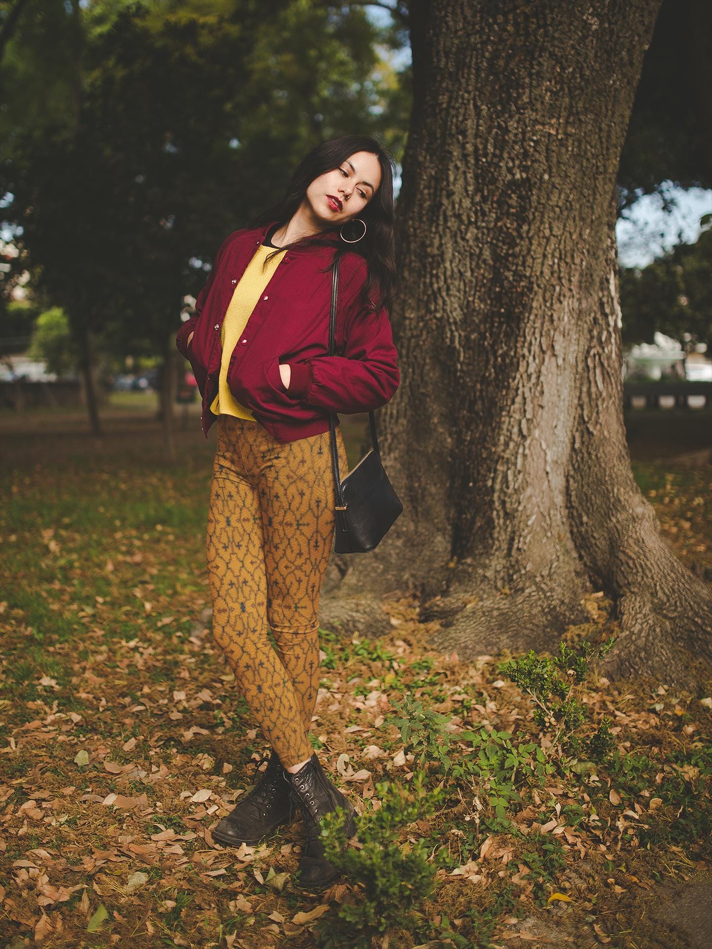 Velvety Orange Shipibo Leggings, Women& image 2