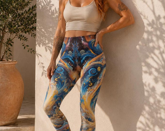 Galaxy leggings, mystic cosmic velvety leggings