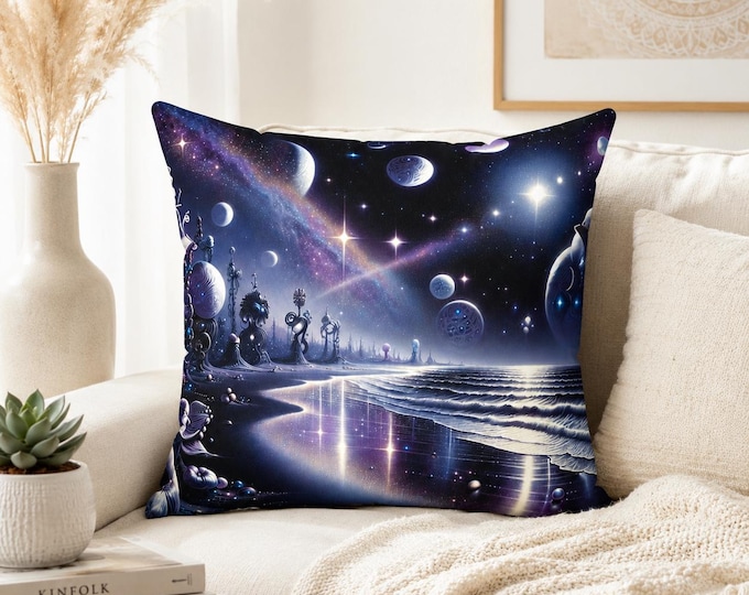 Cosmic Pillow: Galaxy Nebula Star Home Decor