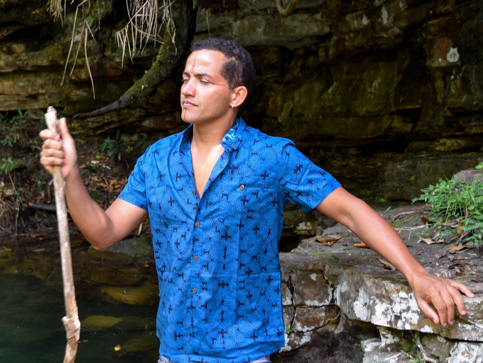 Shipibo shirt, short sleeves men&