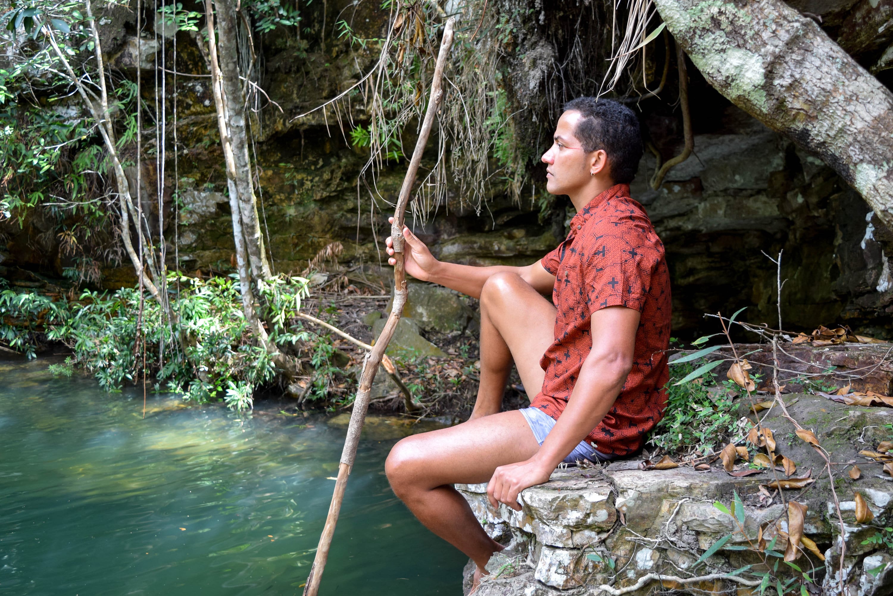 Red Shipibo Patterned Men& image 7