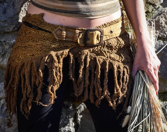 Psychedelic Gauze Wrap Skirt: Festival Rave Bohemian Lace Skirt