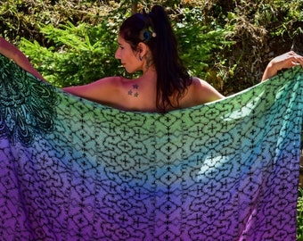 Shipibo pareos, sarong, pareo, fashion scarves, sacred geometry, shipibo dresses, beach sarong, Gifts for her, Psychedelic Ayahuasca sarong