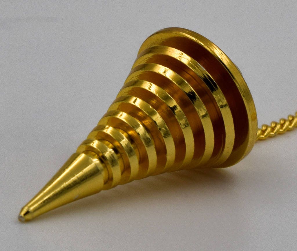 Gold plated Egyptian Pendulum, divination pendulum, Oracle, Pendulum Radiesthesie, Esotérique,