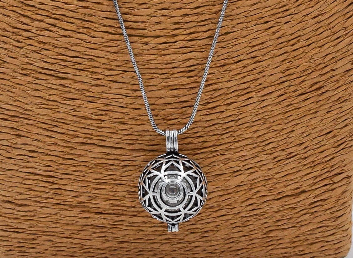 Silver Plated Maternity Bola Necklace: Harmony Baby Amulet image 8