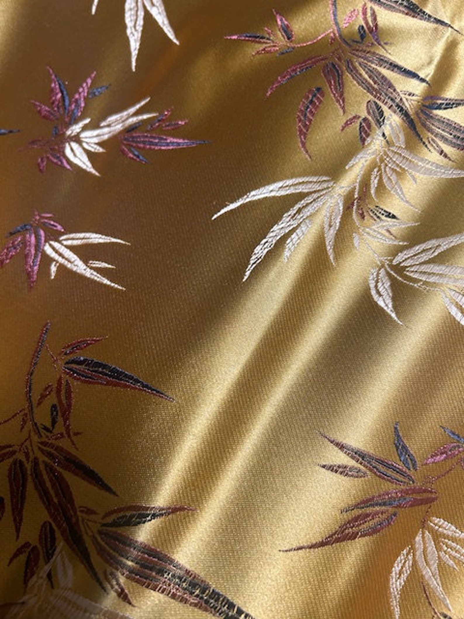 Gold Brocade THREE Yard CUSTOM Fit Belly Dance Pantaloons Harem Pants ...