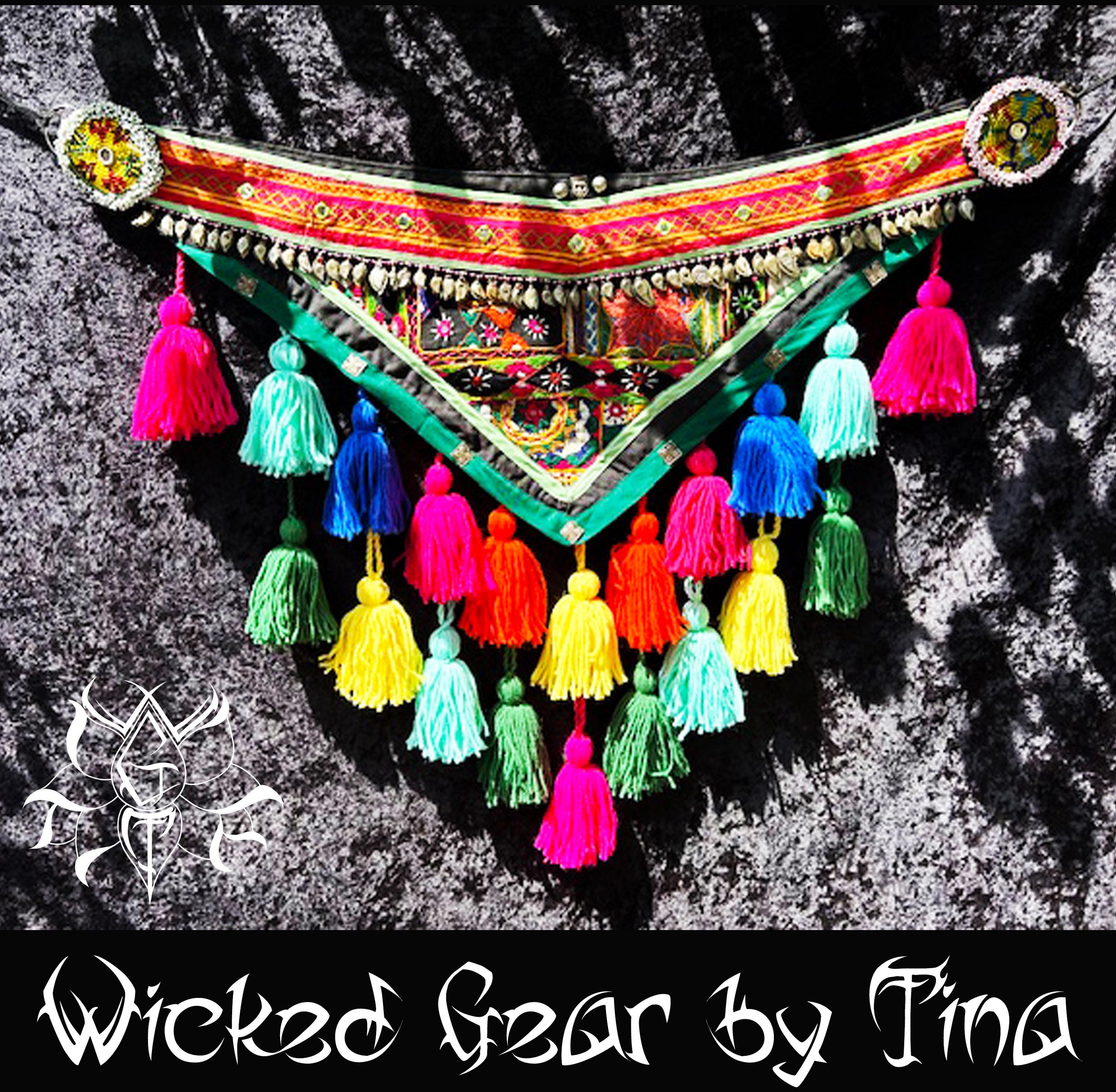 Small to Medium Sized ATS/ITS Belly Dance Tassel Belt W  display picture 2