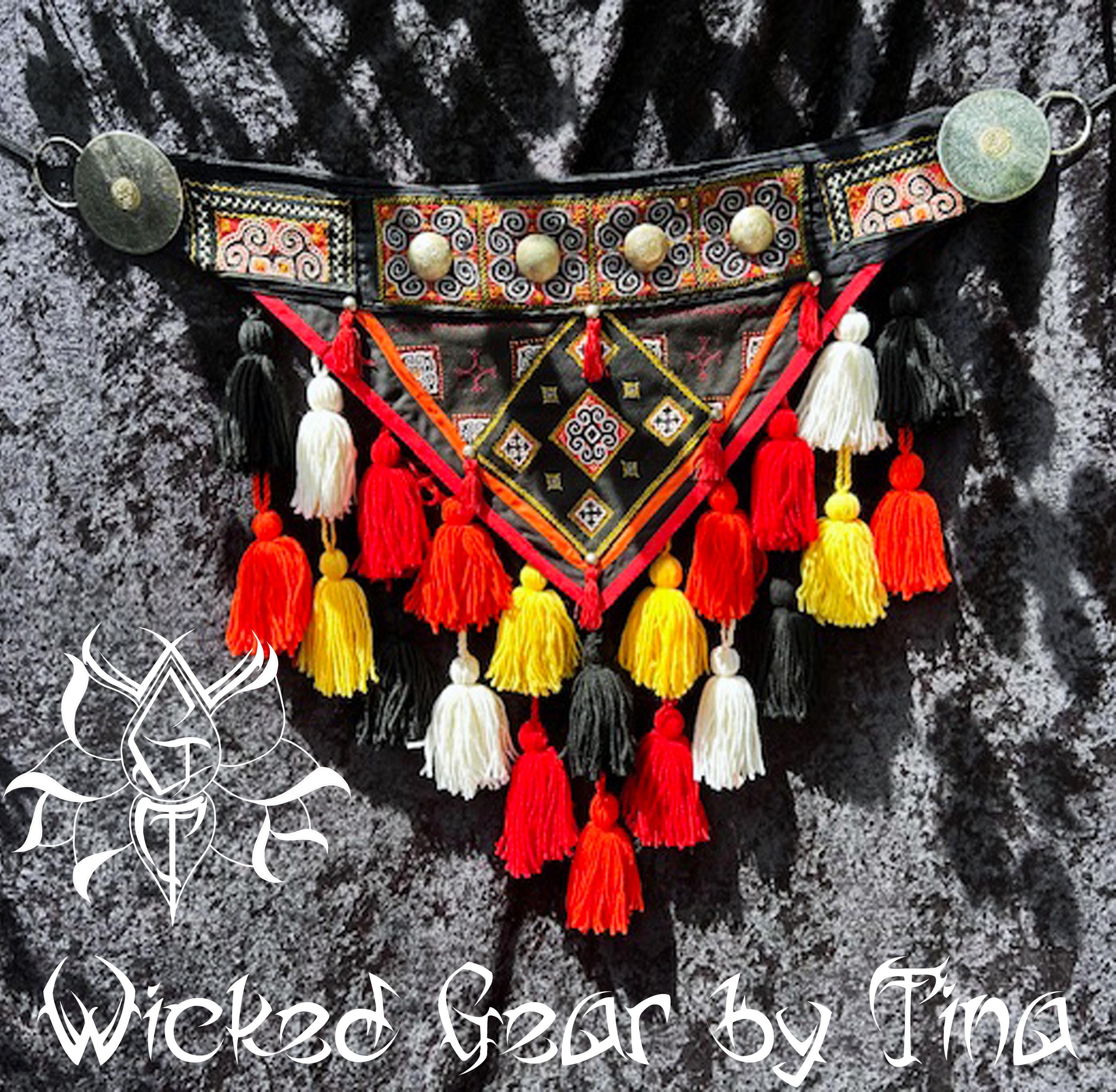 Fabulous Silk MultiColor ATS Kuchi Tassel Belt Kuchi Tassel Belt - Etsy main image 3