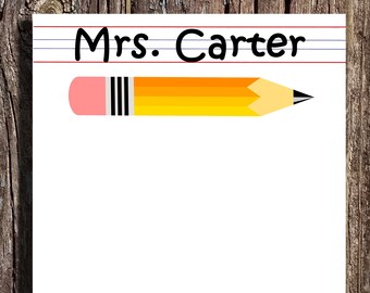 Personalized Teacher Notepad - Set of Two 5.5x8.5 Notepads 50 sheets - Personalized Gifts for Teacher - Teacher Gift - Teacher Stationary