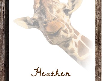 Personalized Giraffe Notepad Set: 5.5x8.5, 50-Sheet Stationery