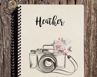Personalized Camera Notebook - Camera Journal - Photography Journal - Photography Gift - Personalized Journal - Personalized Notebook