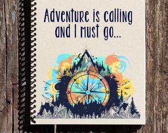 Adventure is Calling Notebook: Travel Journal, Hiking, Camping (5.5x8.5)