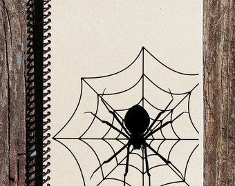 Spiderweb Halloween Journal: Recycled Kraft Paper Notebook
